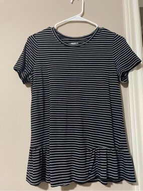 Banana Republic Black and White Striped Tee
